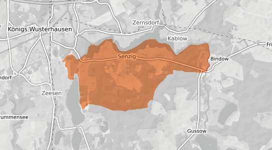 Mietspiegelkarte K&ouml;nigs Wusterhausen Senzig